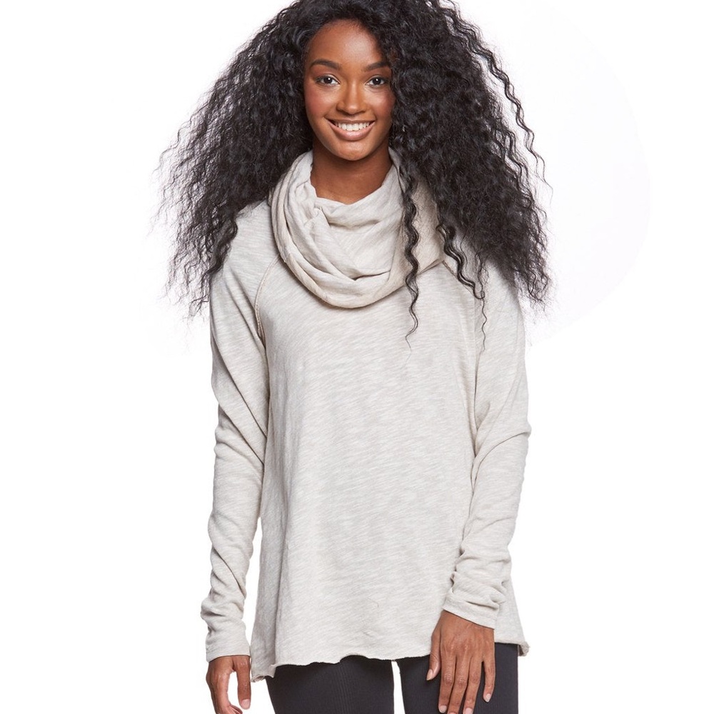 Free People Beach Cotton Cocoon Cowl Neck Pullover - Picture 4 of 10